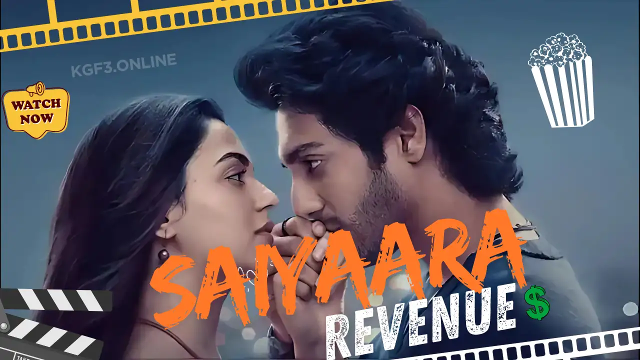 Saiyaara Movie Revenue Poster Featuring Lead Couple in Romantic Pose with Box Office BuzzSaiyaara Movie Revenue Poster Featuring Lead Couple in Romantic Pose with Box Office Buzz